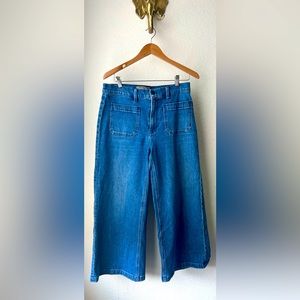 SIZE: 30R | J.Crew Point Cropped Wide Jeans | High Rise | SIZE: 30R
